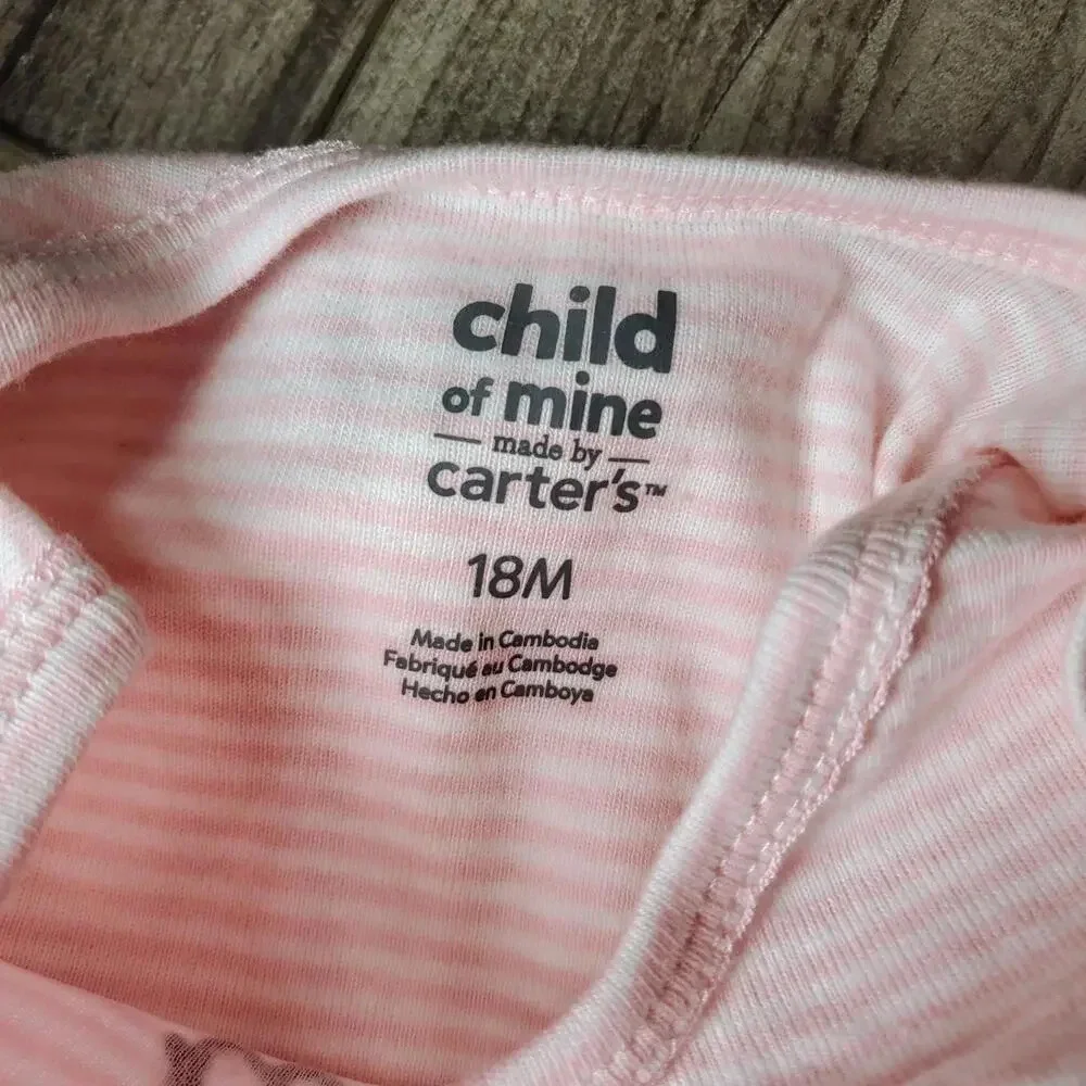 Child of Mine by Carter's Pink Little Sister Elephant Tops Bundle Size 18m NWOT